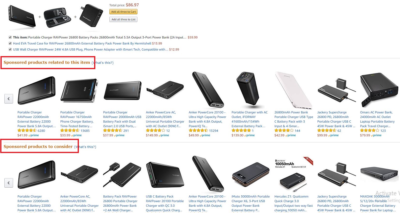 Iskalni rezultati na Amazonu
